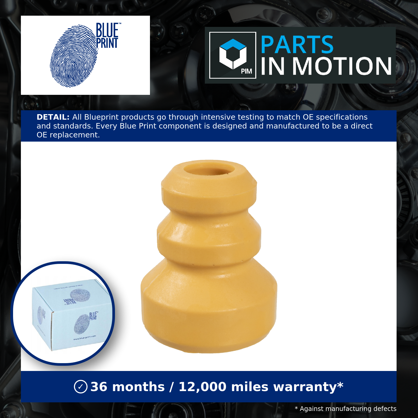 Suspension Buffer fits HONDA ACCORD 2.2D Front 2004 on Blue Print 51722SS0004 - Image 6