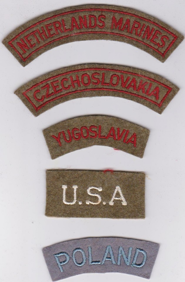 U.S. Military Countries rockers, misc. initials, 23 total, new | eBay