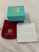 Rustic Cuff Bracelet Set, Burgundy  Gold, New In original Box
