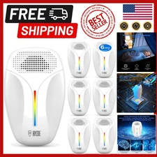 Multi-Functional Ultrasonic Repeller Pack - 3 Modes for Pest Protection, 6 Count