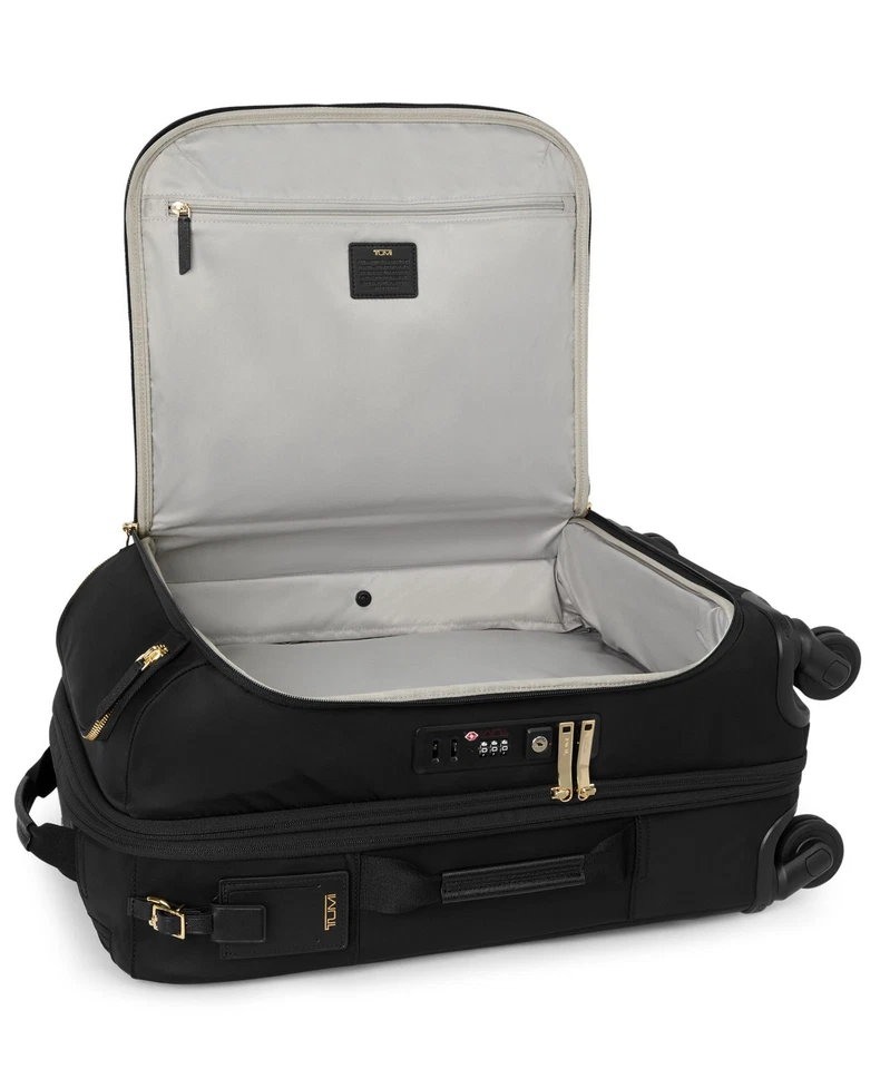 New* TUMI Voyageur Leger International Expandable Carry-On - Black/Gold - Image 2 of 4