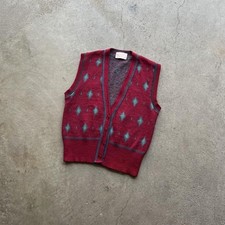 Vintage Pendleton Wool Sweater Vest Size Small USA Geometric Grandma Core