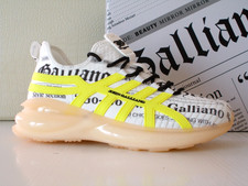 John Galliano sneaker donna Knit Gazette jogging bianco/nero/multicol.Eu-39 €230