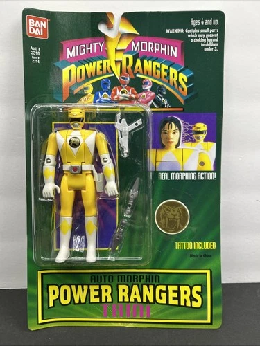 Vintage 1994 Bandai Auto Mighty Morphin Power Rangers YELLOW Ranger TRINI Figure