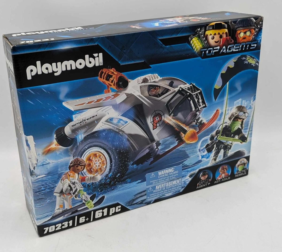 PLAYMOBIL 70231 Spy Team Schneegleiter Top Agents Agent Agilw Arctic Rebeels NEU
