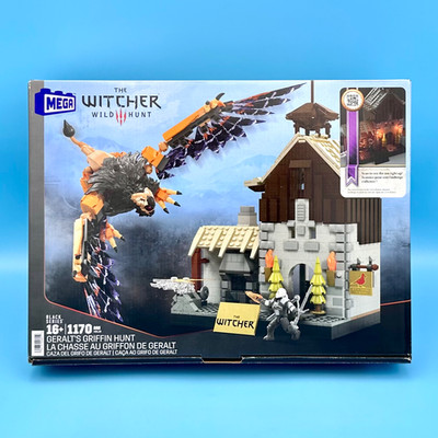 MEGA The Witcher III Geralt's Griffin Hunt Light Up Inn Building Brick Set HDL28