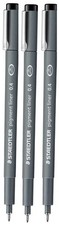 3 PCS 0.4 mm Pigment Liner Fineliner Sketching Drawing Drafting Pen Marker