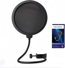 Professional Microphone Pop Filter Screen w/ 360 Gooseneck Arm