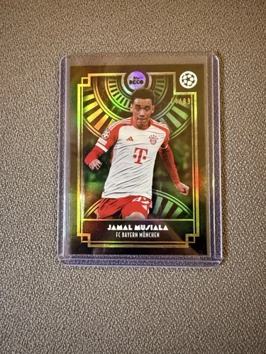 2023-24 Topps Deco UEFA Club Competitions -Current Stars Jamal Musiala Green /99