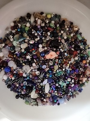 Happy Beads One Pound Mix Lot 1mm To 20mm Childs Play To Super Fancy #132