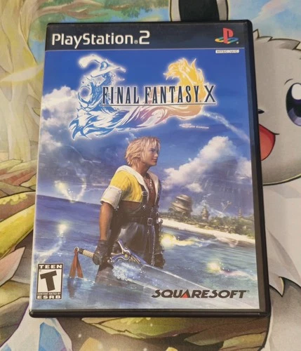 PS2 FINAL FANTASY X - FFX Sony PlayStation 2 - 2001 BLACK LABEL! TESTED!!
