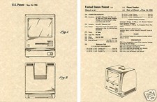 APPLE MACINTOSH US PATENT Art Print READY TO FRAME  Steve Jobs TWIGGY Computer
