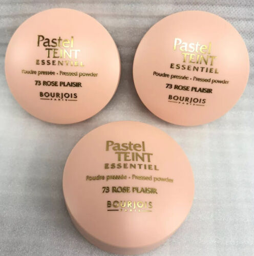 3 Bourjois Paris Pastel Teint,Essential Pressed Powder, # 73 Rose Plaisir .05 oz - Picture 1 of 3