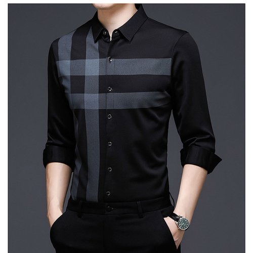 Long Sleeve Slim Fit Lapel Stretch Formal Shirts Business Shirt Men's Suit Shirt eBay