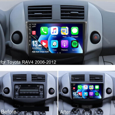 For 2006-2012 Toyota RAV4 Apple Carplay Car Stereo Radio GPS Android 13 4+64GB