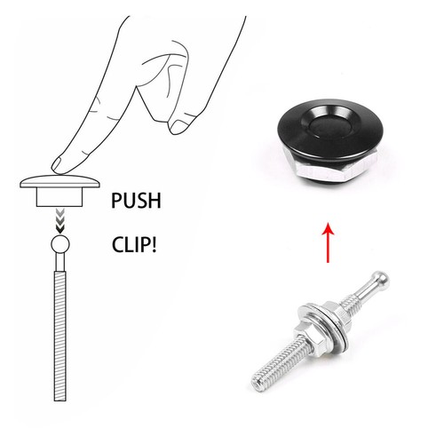 2pcs Metal Car Bumpers Trunk Fender Hatch Lids Release Fasteners Kit Hood Pin Lo - Foto 5