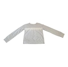 Melrose  Market Shirt Girls Extra Large Grey White Striped Sweatshirt
