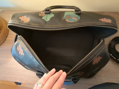 COACH VENTURER BAG DREAMY LEAVES PRINT TRAVEL OVERNIGHT BAG