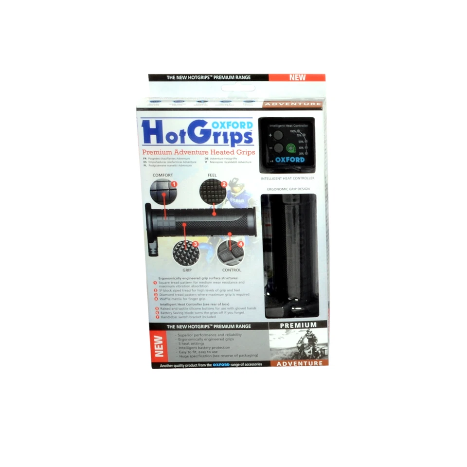 Empuñaduras Oxford Hot para Honda CRF1000L Africa Twin 2016-2019 Premium Adventure Foto 2 de 4