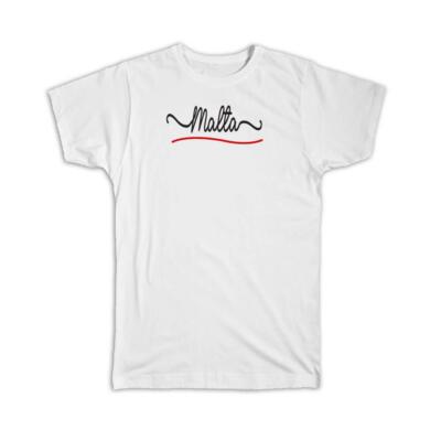 Gift T-Shirt : Malta Flag Colors Maltese Travel Expat Country Minimalist