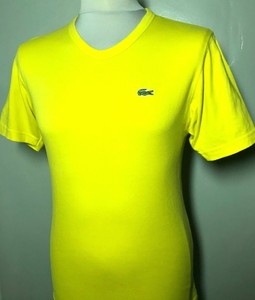 t shirt lacoste homme jaune