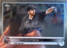2022 Topps Chrome ZACH THOMPSON RC AUTO #RA-ZT Marlins Rookie Auto