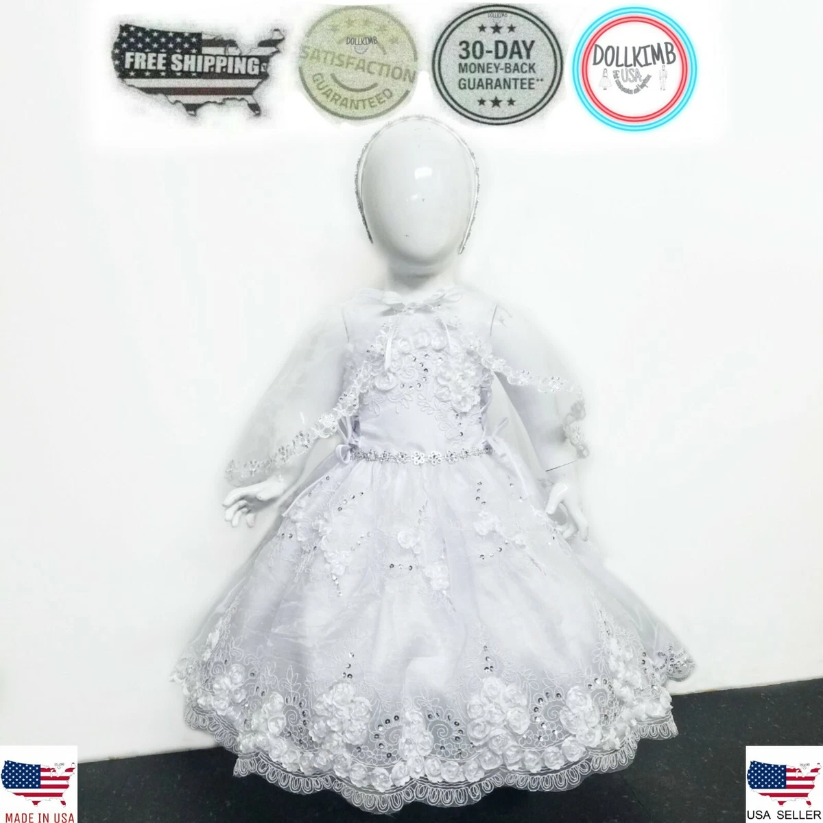 Vestido blanco online de bautizo
