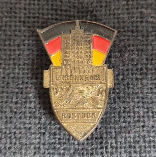 Abzeichen DDR Aufbaunadel Ehrennadel Stadt Rostock NAW Nationales abzeichen-ddr-aufbaunadel-ehrennadel-stadt-rostock-naw-nationales