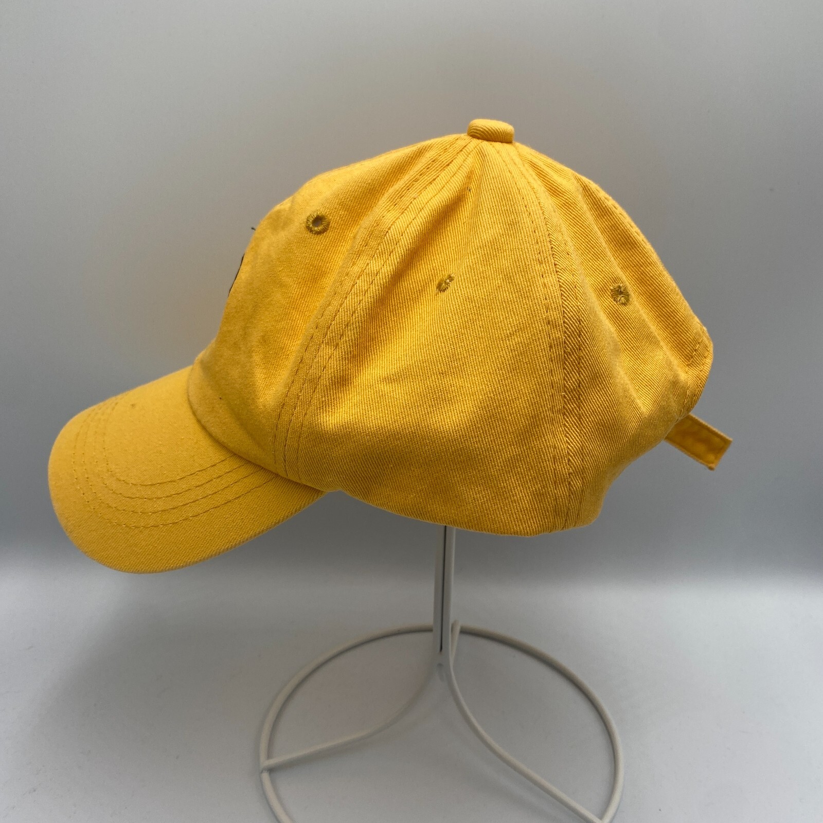 Happy Face Adjustable Strapback Hat Cap Yellow - image 2