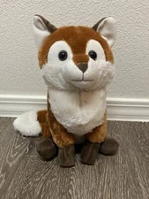 Red Fox Dog Plush Brown White Kellytoy Silky Shiny Fur Stuffed Animal 2018