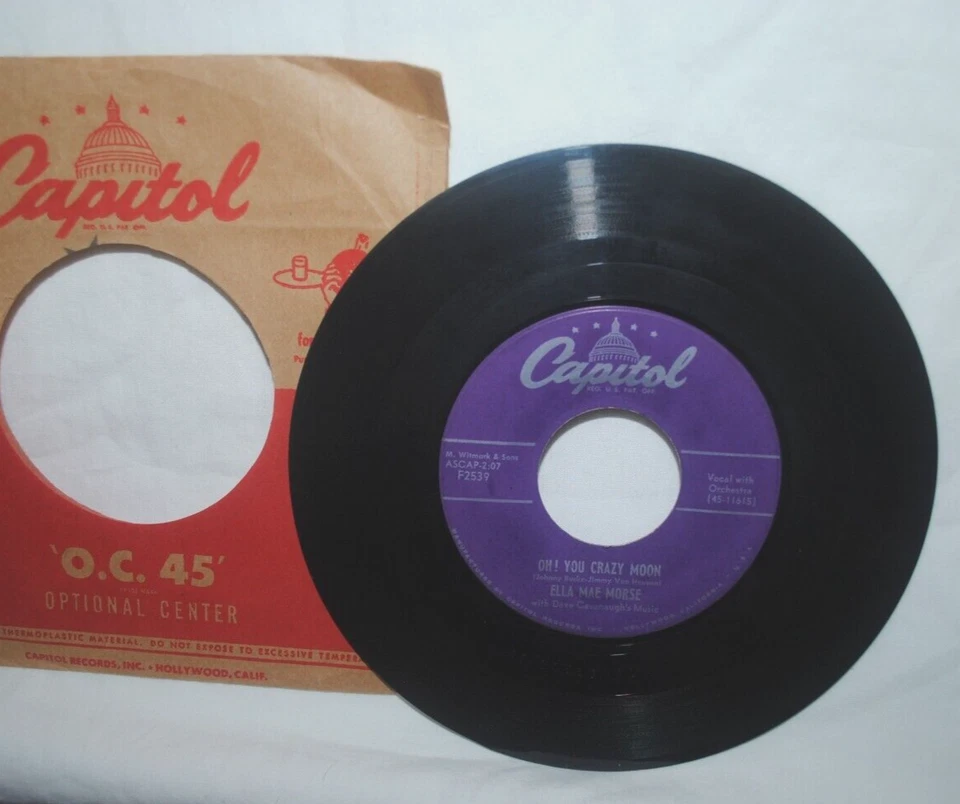 Ella Mae Morse, 40 CUPS OF COFFEE, 45 rpm record, VG+/EX, Capitol F2539 Foto 2 de 2