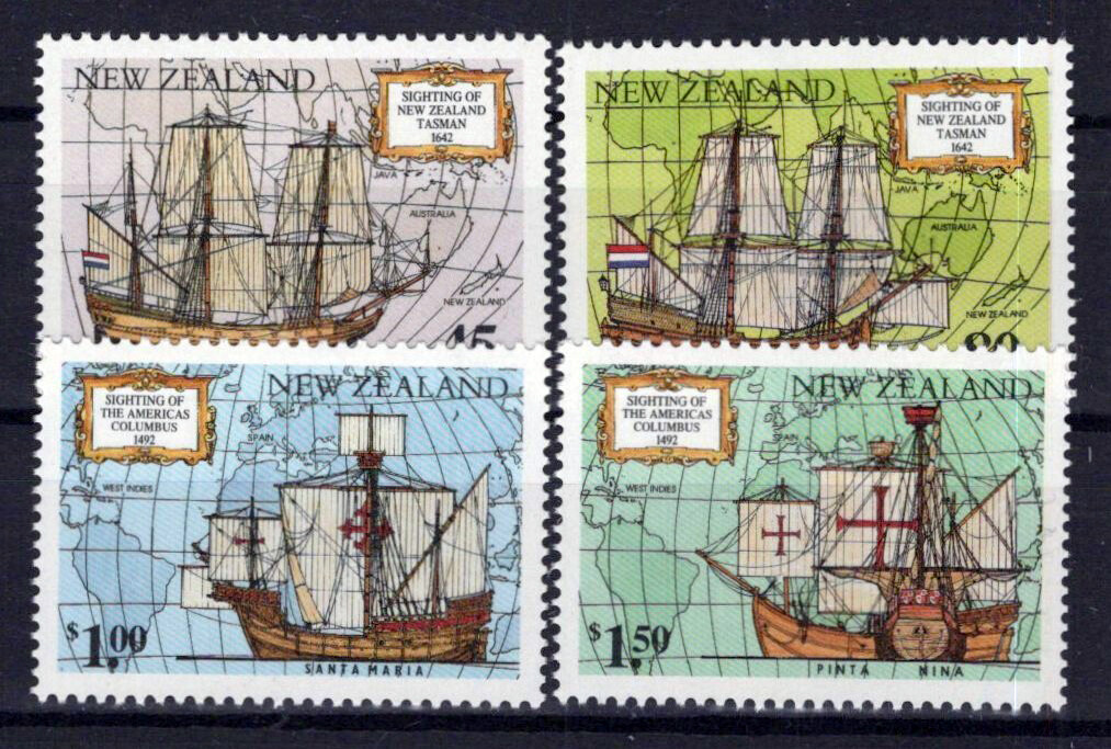Ｍ&Ｄ®︎さま New Zealand 1089-1092 MNH Sailing Ships Exploration ZAYIX NZES0015