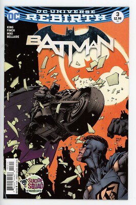 BATMAN #3 NEAR MINT 2016 DAVID FINCH COVER & ART DC COMICS b-149