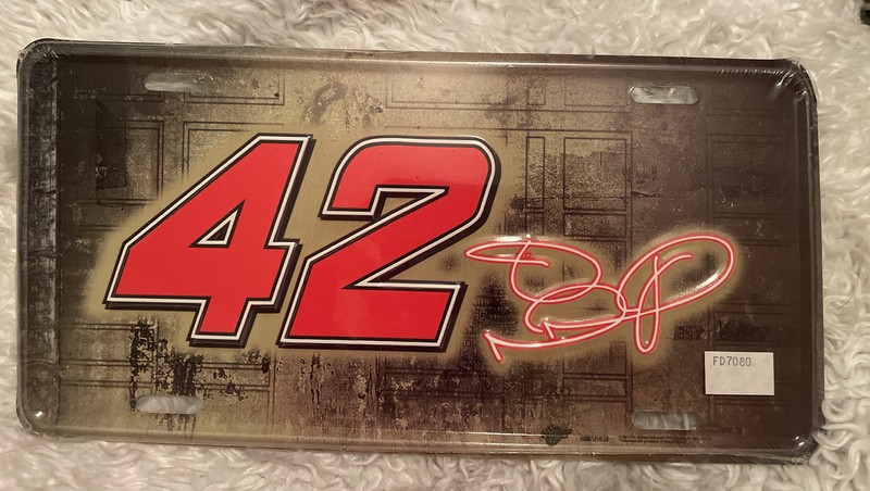 New JAMIE MCMURRAY #42 METAL LICENSE PLATE Nascar Racing
