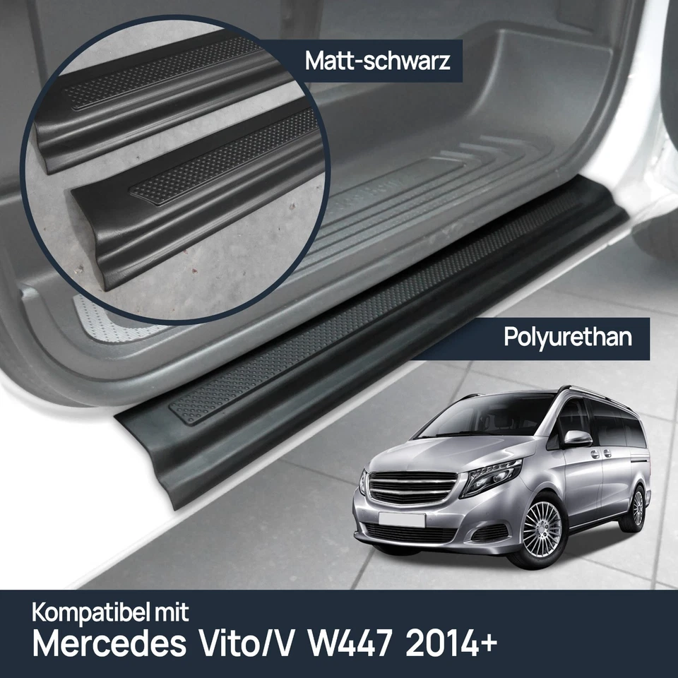 für MERCEDES VITO V KLASSE W447 2014+ EINSTIEGSLEISTEN LACKSCHUTZ SCHUTZLEISTEN - Bild 2 von 4