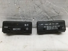 Micro Switch B-R Pin Plunger 15A 125, 250 or 480 VAC (Lot of 2)