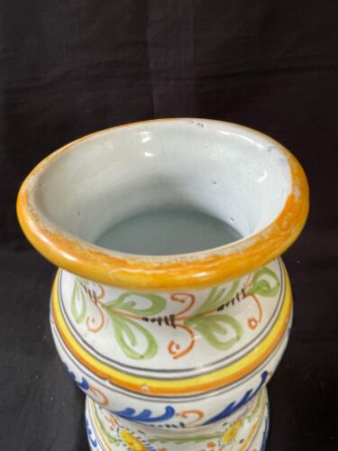 antique italy ceramic albarello - pharmacy jar . - Picture 2 of 9