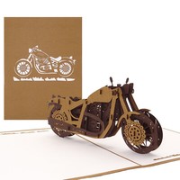 "Pop Up Karte \"Motorrad\" 3D Geburtstagskarte & Gutschein FüHrerschein"