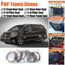 Door Rubber Seal Strips Weather Draft Wind Noise Reduction Kit For Toyota Sienna Door Rubber Seal Strips Weather Draft Wind Noise Reduction Kit For Toyota Sienna