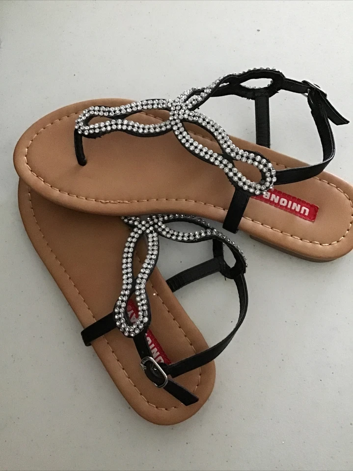 Sandalias Union Bay estrás niñas talla 3M negras Foto 4 de 4