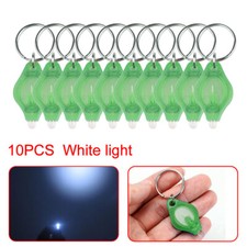 10/20Pcs LED Mini Keychain Flashlight Key Ring Light Bright Torch Outdoor Hiking