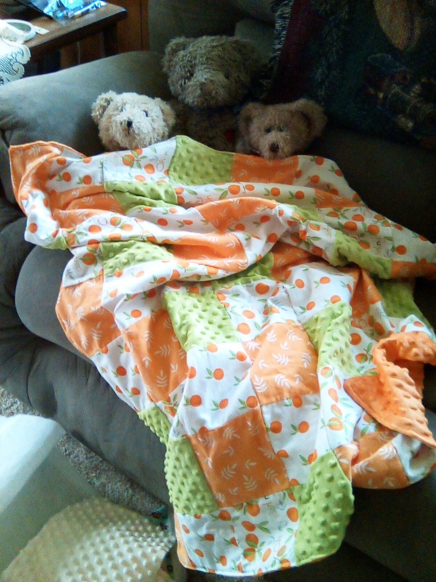 Flannel How To Make A Baby Quilt Blanket Pink Rosebud Baby Rag