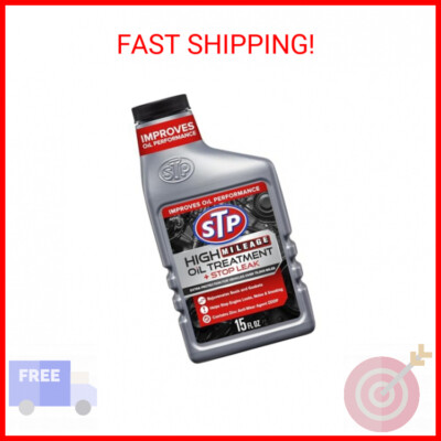 STP High Mileage Oil Treatment + Stop Leak - 15 FL OZ