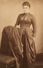 1880 s Pretty Young Lady School Girl CABINET CARD PHOTO