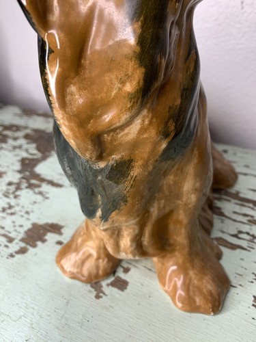 MCM GRANDE VINTAGE? Estatuilla de arco azul de perro Yorkshire Terrier pintada de cerámica"leer - Imagen 9 de 14