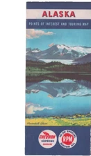 Chevron Oil Road Map Alaska Advertising