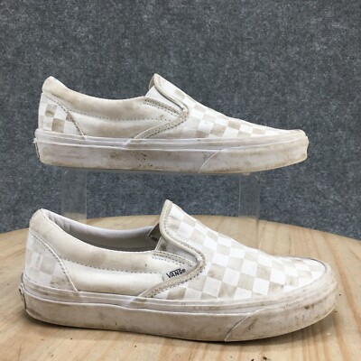 Vans Shoes Mens 6.5 Womens 8 Classic Skateboarding Slip On Sneakers Off White