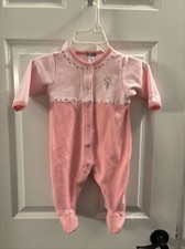 Baby Carters Pink Zip Up Fleece Pajamas Size 3-6mo