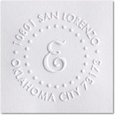 Custom Monogram Address Round Decorative Shiny Christmas Gift Embosser