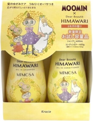 Kracie X Moomin Dear Beaute Himawari Set Mimosa Scent Shampoo +